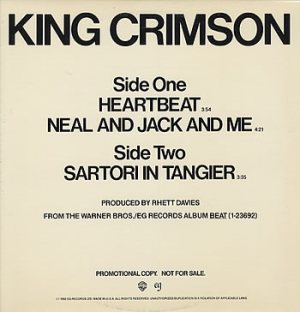 King Crimson - Heartbeat cover art