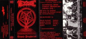 Necrophobic - Unholy Prophecies cover art