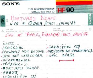 Mortuary Drape - Live Tape '87 cover art