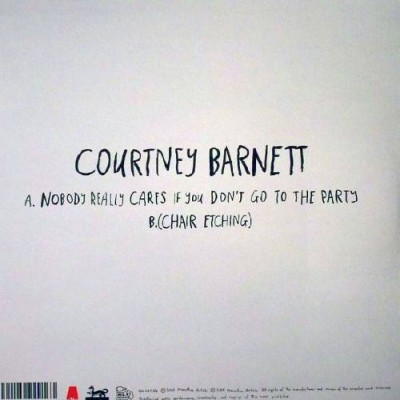 Courtney Barnett - Nobody Really Cares If You Don't Go to the Party cover art Courtney Barnett - Nobody Really Cares If You Don't Go to the Party cover art