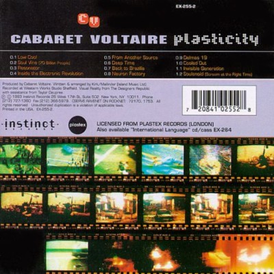 Cabaret Voltaire - Plasticity cover art