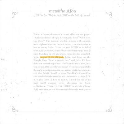 mewithoutYou - Julia (or, 'Holy to the LORD' on the Bells of Horses) cover art