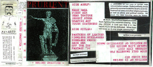 Prurient - Golden Swastika cover art Prurient - Golden Swastika cover art