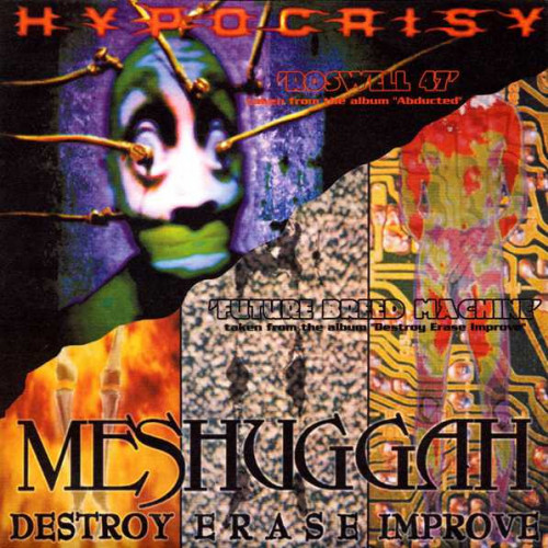 Hypocrisy / Meshuggah - Roswell 47 / Future Breed Machine cover art
