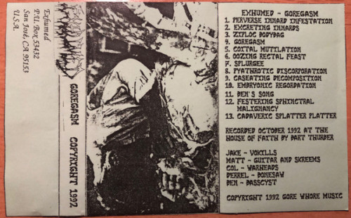 Exhumed - Goregasm cover art