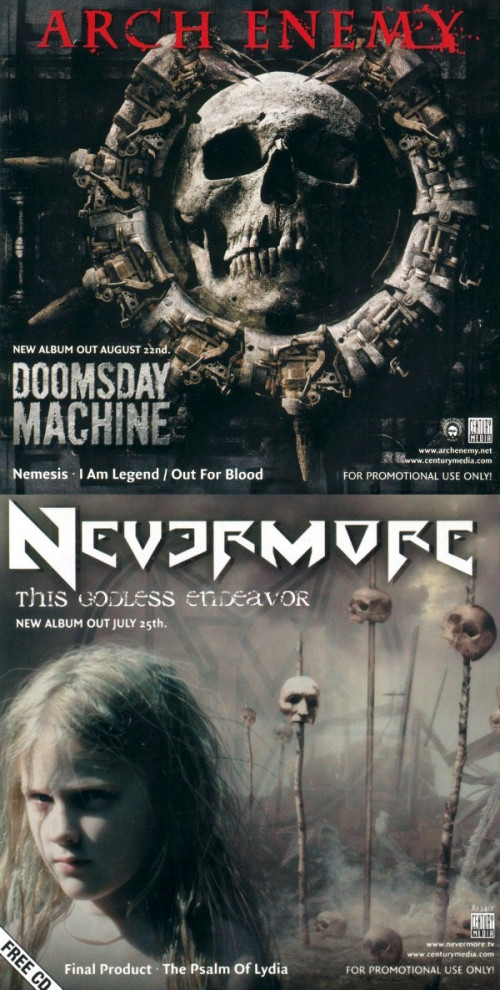 Arch Enemy / Nevermore - Doomsday Machine / This Godless Endeavor cover art