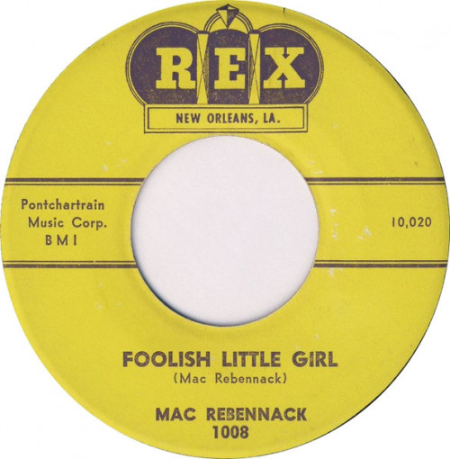 Mac Rebennack - Storm Warning / Foolish Little Girl cover art Mac Rebennack - Storm Warning / Foolish Little Girl cover art