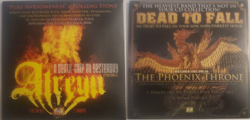 Dead to Fall / The Autumn Offering / Atreyu - A Death Grip on Yesterday / The Phoenix Throne cover art Dead to Fall / The Autumn Offering / Atreyu - A Death Grip on Yesterday / The Phoenix Throne cover art