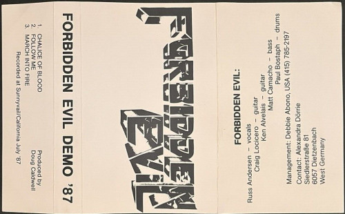 Forbidden Evil - Demo '87 cover art