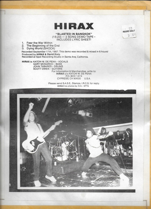 Hirax - Blasted in Bangkok cover art