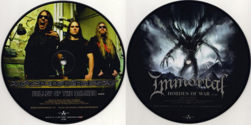 Hypocrisy / Immortal - Valley of the Damned / Hordes of War cover art