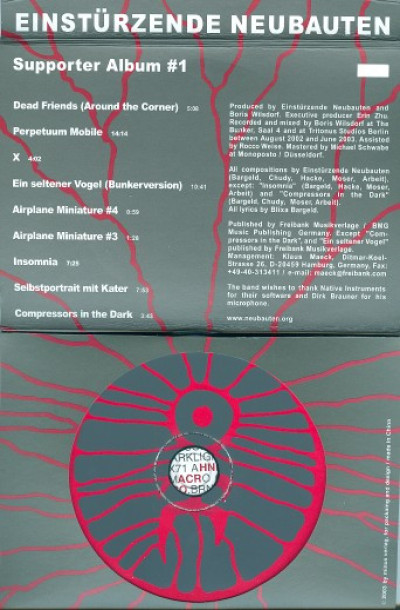 Einstürzende Neubauten - Supporter Album #1 cover art